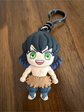 Anime Demon Slayer Series 3 Inosuke Hashibira No Mask Bag Clip Keychain
